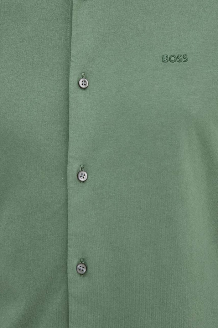 Bavlněná košile Boss Orange 50519746 zelená AW24