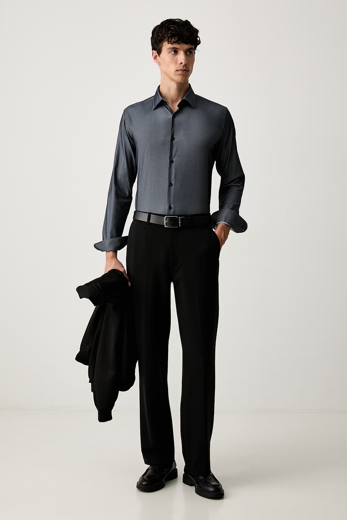 BOSS košeľa pánska 50503356 tmavomodrá AW24