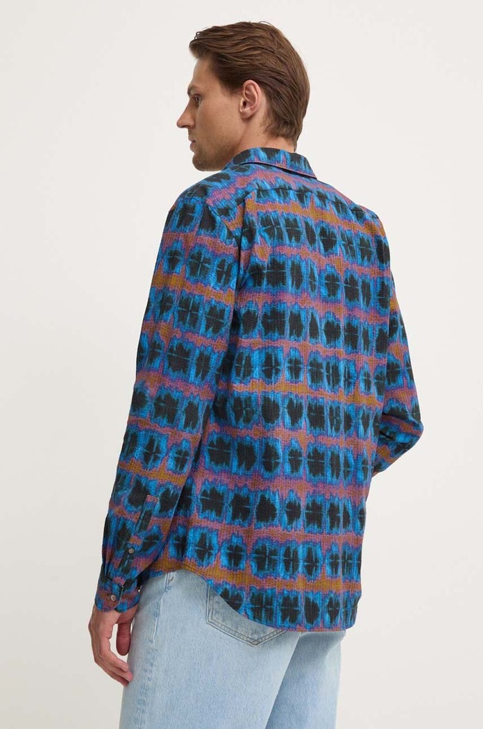 Βαμβακερό πουκάμισο PS Paul Smith σκούρο μπλε M2R.149T.N22104