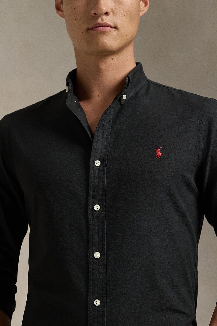 Pamučna košulja Polo Ralph Lauren crna 710767828