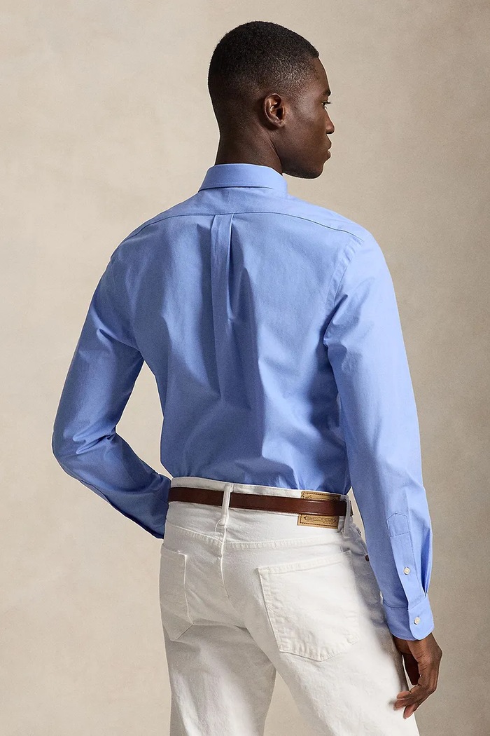 Polo Ralph Lauren koszula męska bawełniana z elastanem 710929348 niebieski NC24
