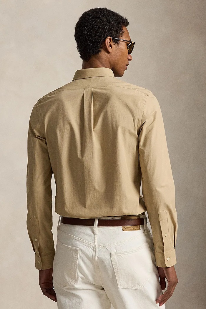 Polo Ralph Lauren koszula męska bawełniana z elastanem 710929348 beżowy NC24