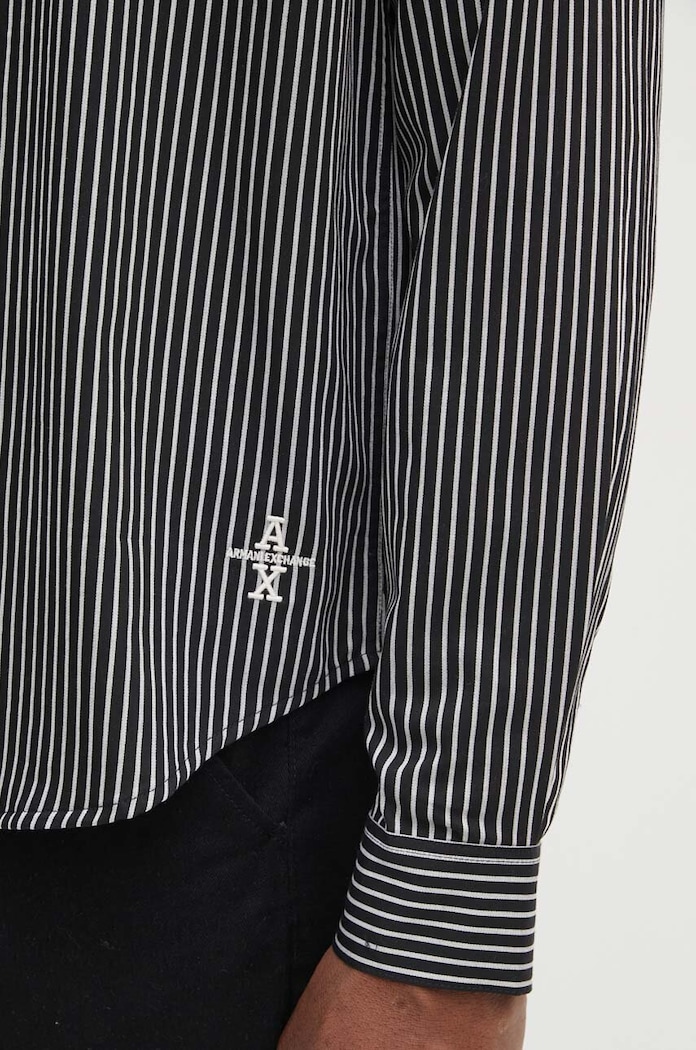 Bavlnená košeľa Armani Exchange 6DZCL5.ZN5FZ čierna