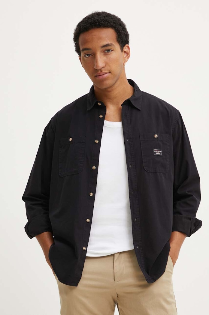 Guess Jeans koszula bawełniana bawełna czarny M4YH37.WGCF1