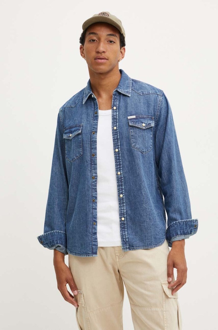 Rifľová košeľa Guess Jeans modrá M4YH55.D5EI1