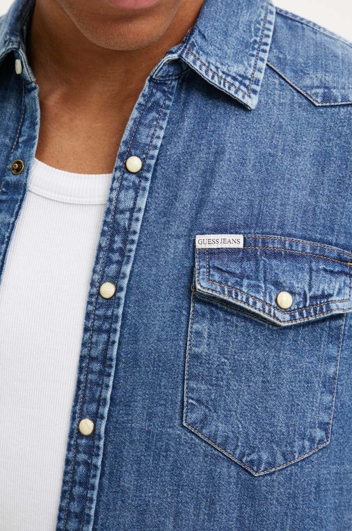 Rifľová košeľa Guess Jeans M4YH55.D5EI1