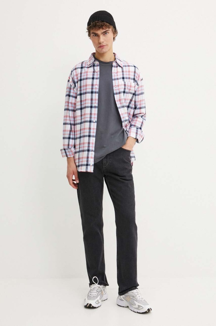 Odzież Tommy Jeans koszula bawełniana DM0DM19532 biały