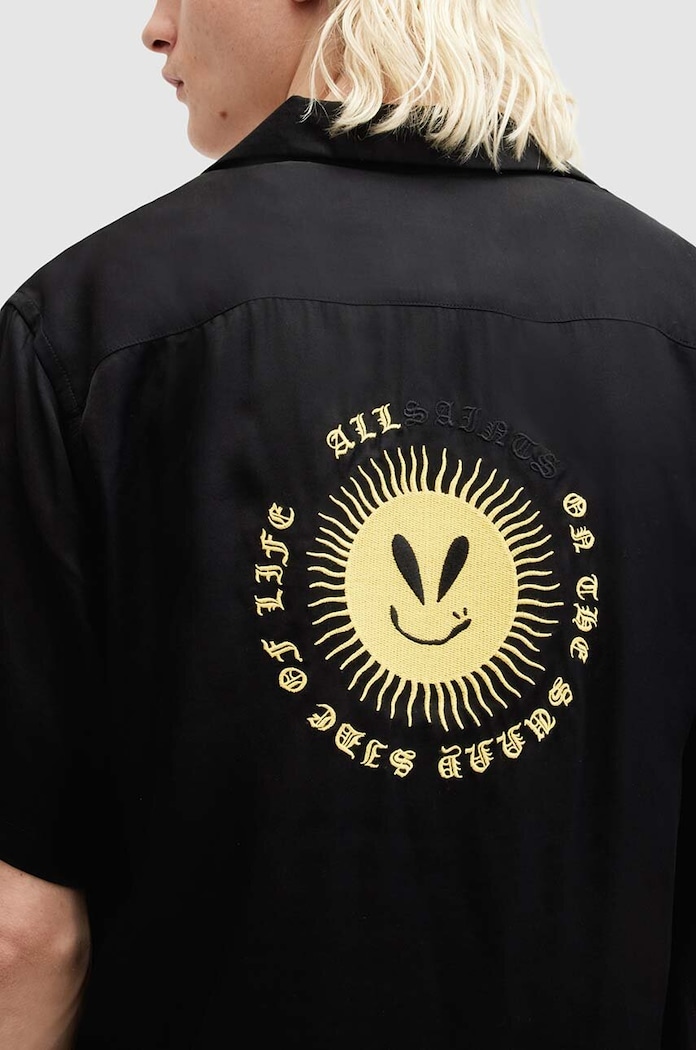 Odjeća Košulja AllSaints SUNSMIRK SS M043SA crna