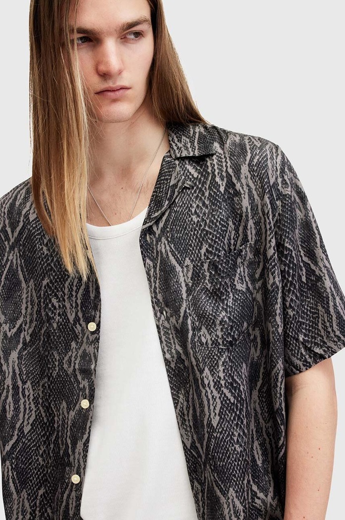 Košile AllSaints BOOMSLANG SS M070SA vícebarevná AW24