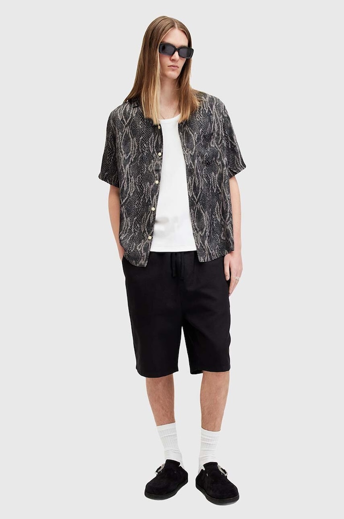 Košile AllSaints BOOMSLANG SS M070SA vícebarevná
