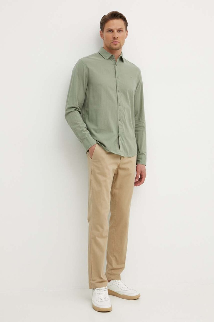 Pepe Jeans koszula bawełniana MARCEL PM308566 zielony AW24