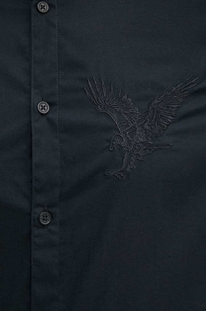 Bavlněná košile Armani Exchange 6DZC10.ZNXLZ černá AW24