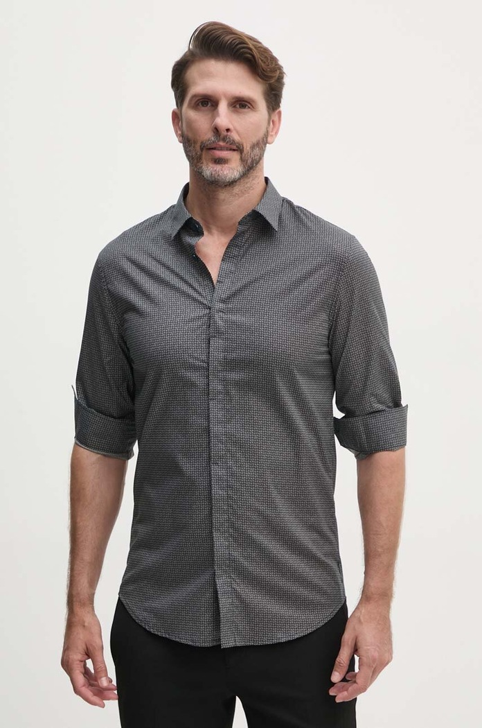 Košulja Armani Exchange večernje mornarsko plava 6DZC25.ZNEAZ