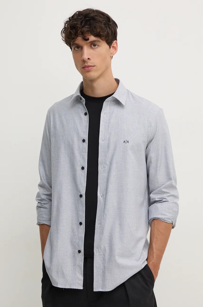 Košeľa Armani Exchange regular sivá 6DZC30.ZN5UZ