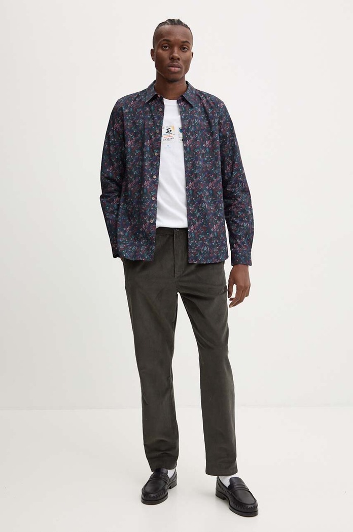 Bombažna srajca PS Paul Smith M2R.149T.N22172 črna AW24