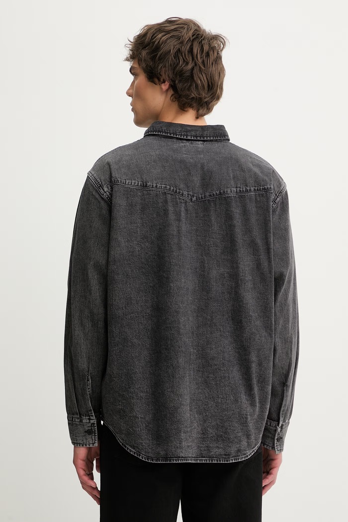Oblečenie Rifľová košeľa Levi's A1919 čierna