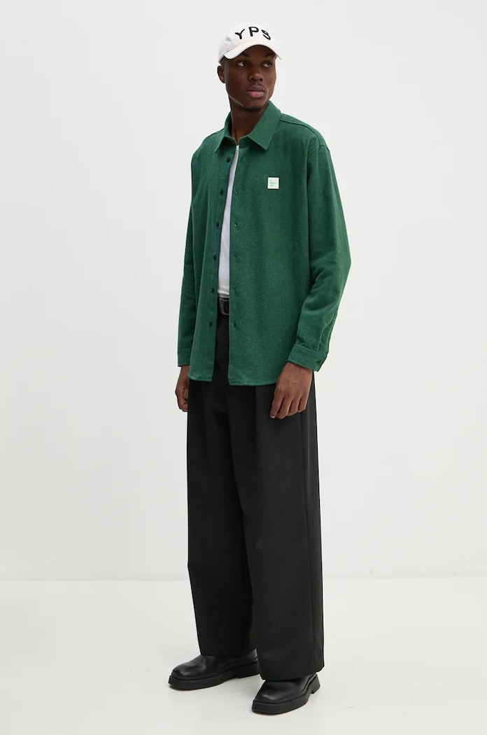 Košile American Vintage MVYL06AH24 zelená AW24