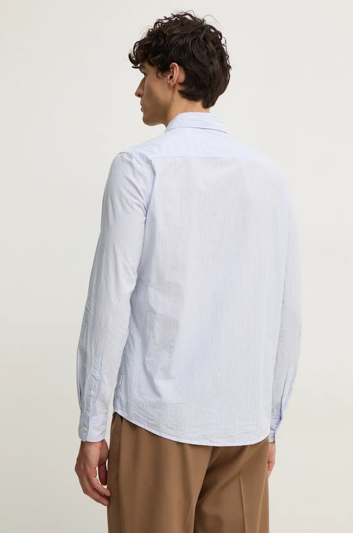 Ρούχα Βαμβακερό πουκάμισο Pepe Jeans MARK PM308716 μπλε