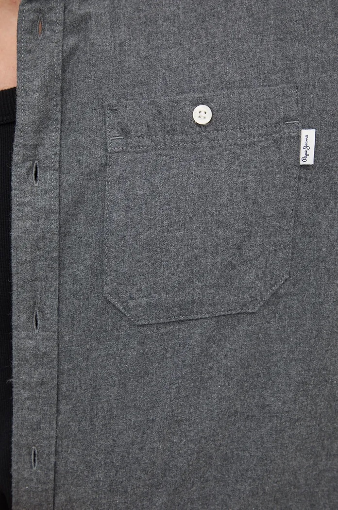 Pamučna košulja Pepe Jeans MIKE PM308719 siva AW24