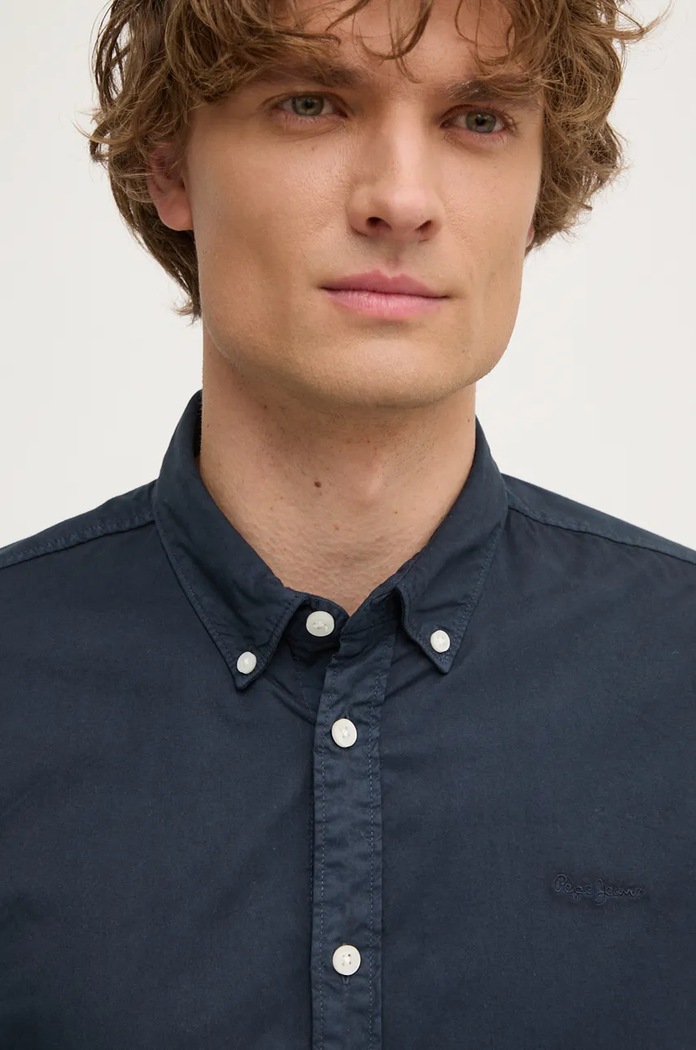 Pamučna košulja Pepe Jeans MANLEY PM308728 mornarsko plava