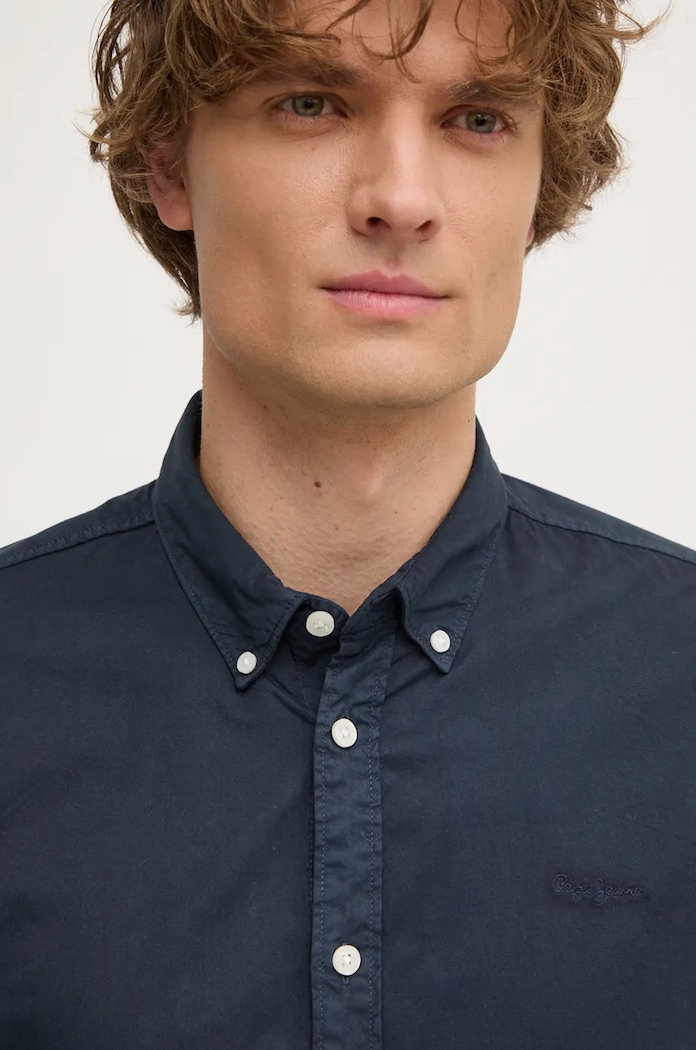 Pamučna košulja Pepe Jeans MANLEY PM308728 mornarsko plava