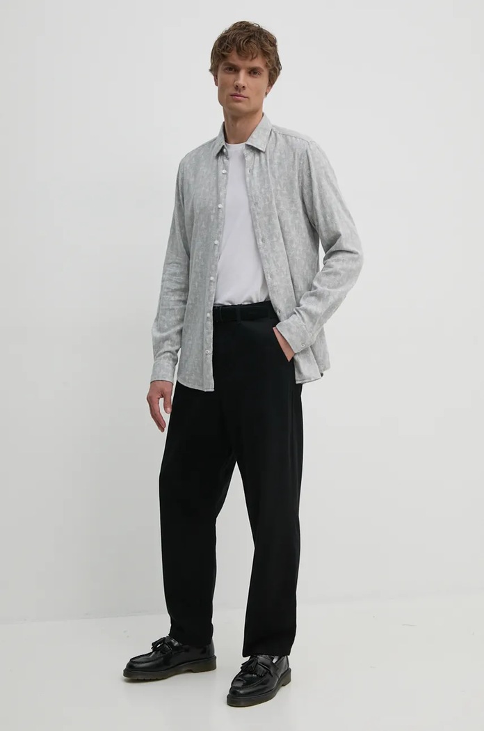 Joop! koszula bawełniana 30043581 szary AW24
