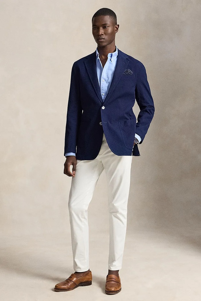 Ρούχα Polo Ralph Lauren πουκάμισο ανδρικό βαμβακερό 710805564 μπλε