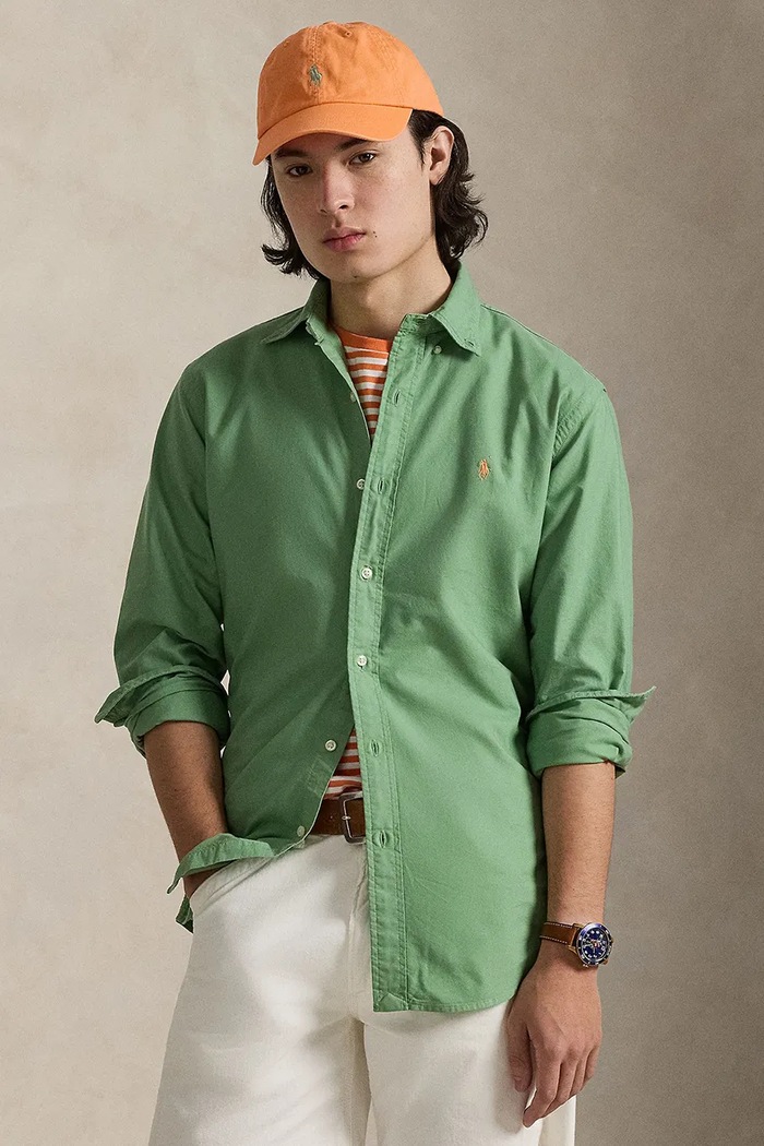 Polo Ralph Lauren koszula męska bawełniana bawełna zielony 710805564