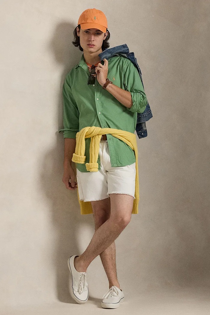 Odzież Polo Ralph Lauren koszula męska bawełniana 710805564 zielony