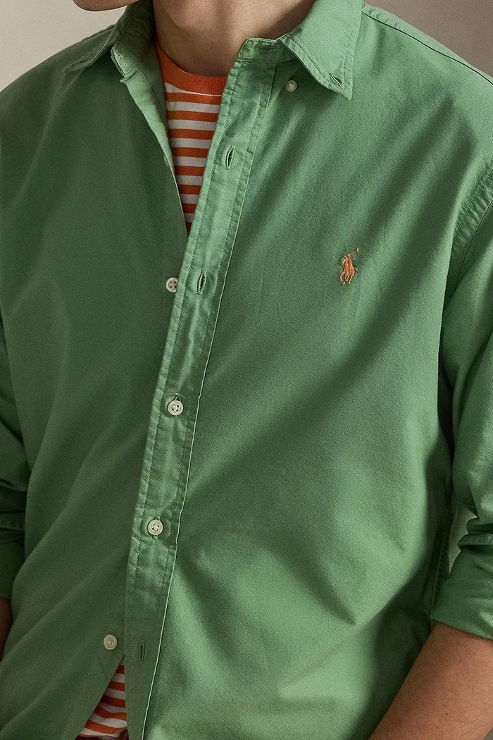 Polo Ralph Lauren koszula męska bawełniana zielony 710805564