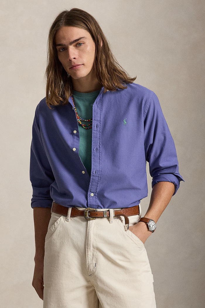Polo Ralph Lauren Koszula męska bawełniana niebieski 710805564