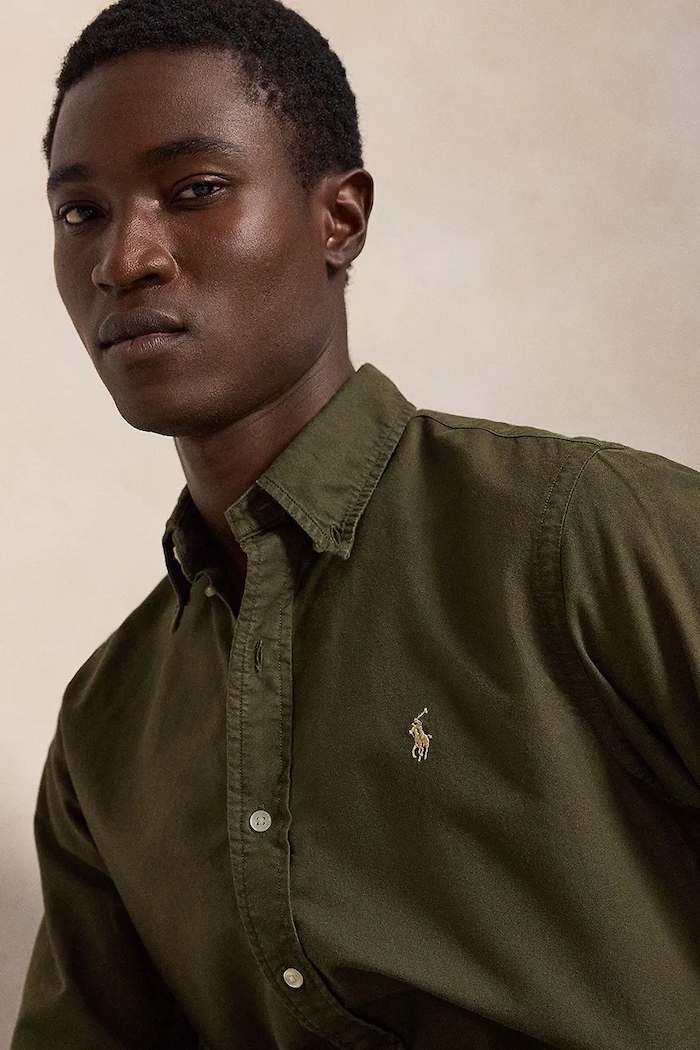 Odzież Polo Ralph Lauren Koszula męska bawełniana 710805564 zielony