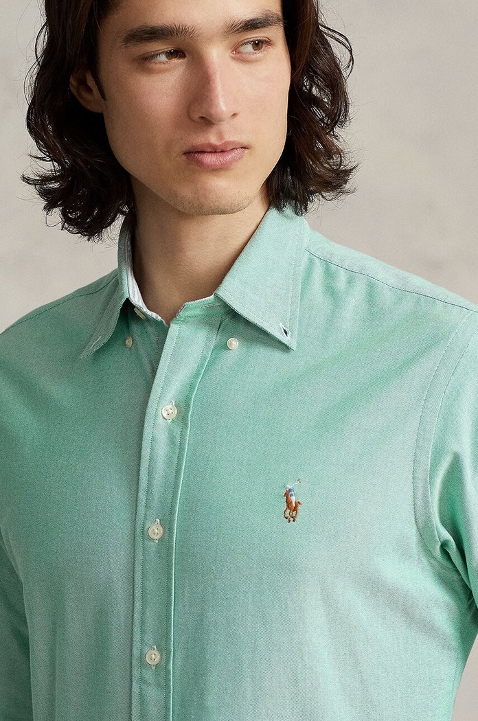 Bavlnená košeľa Polo Ralph Lauren zelená 710852742