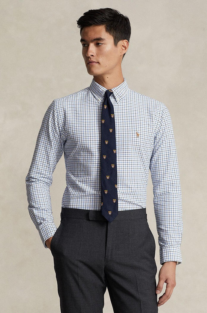 Βαμβακερό πουκάμισο Polo Ralph Lauren κανονικό λευκό 710922273