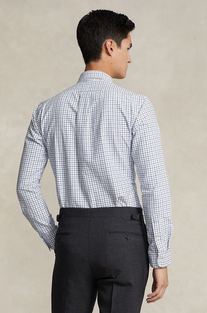 Βαμβακερό πουκάμισο Polo Ralph Lauren 710922273 λευκό AW24