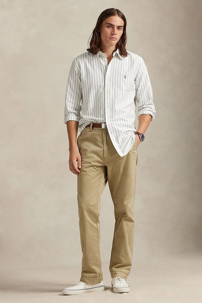 Abbigliamento Polo Ralph Lauren camicia in cotone 710928918 bianco