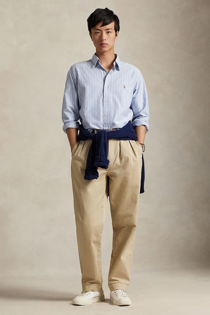 Abbigliamento Polo Ralph Lauren camicia in cotone 710928918 blu