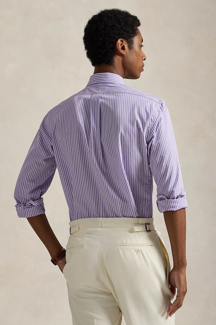 Polo Ralph Lauren koszula bawełniana męska 710929346 fioletowy SS26