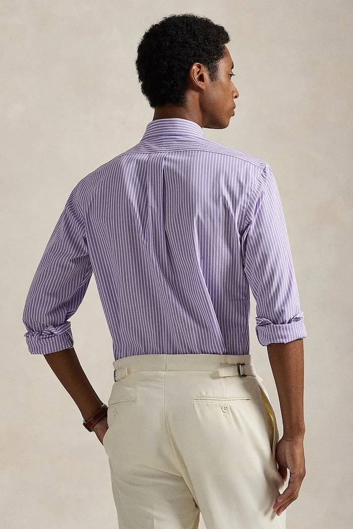 Polo Ralph Lauren koszula bawełniana męska 710929346 fioletowy SS26