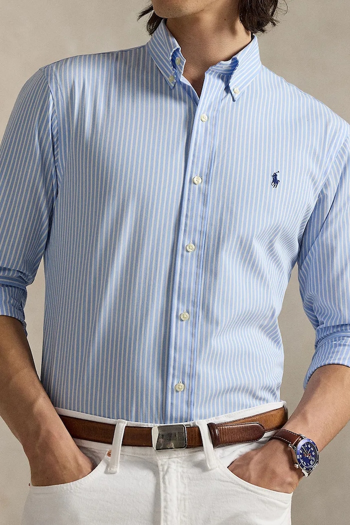 Polo Ralph Lauren koszula bawełniana męska niebieski 710929346