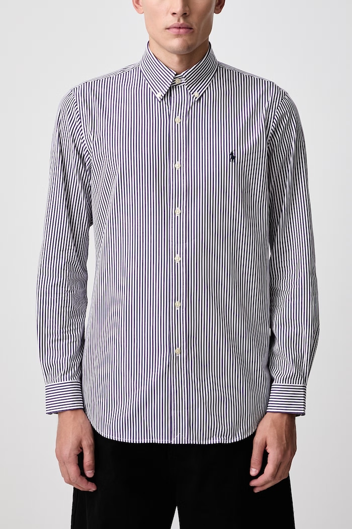Košeľa bavlnená pánska Polo Ralph Lauren fialová 710929346