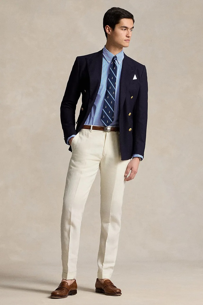 Odzież Polo Ralph Lauren koszula bawełniana męska 710929346 niebieski