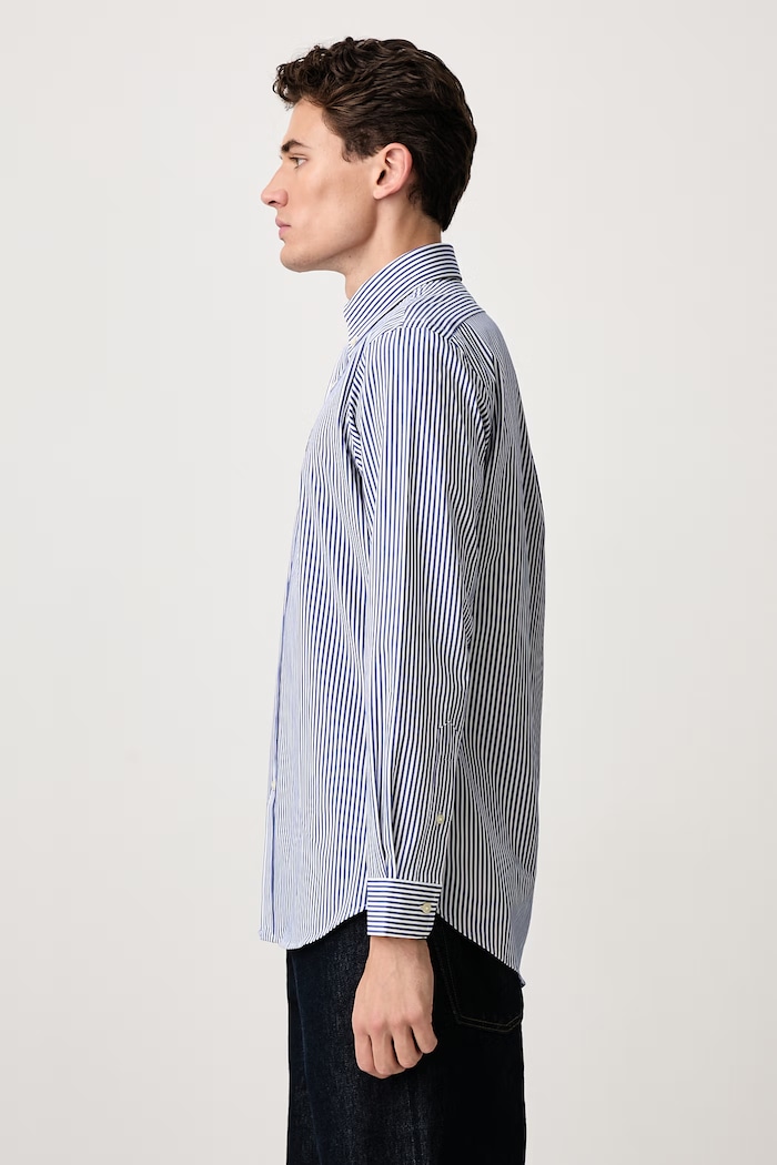 Cămașă pentru bărbați din bumbac Polo Ralph Lauren 710929346 albastru
