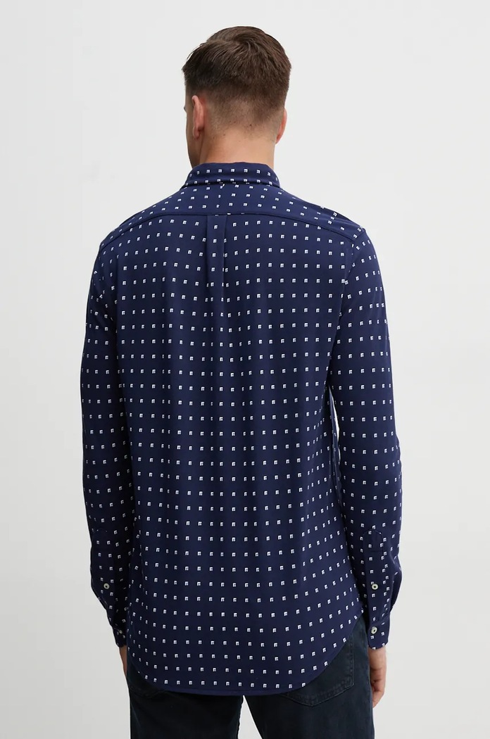 Дрехи Polo Ralph Lauren Памучна риза Polo Ralph Lauren 710951941 тъмносин