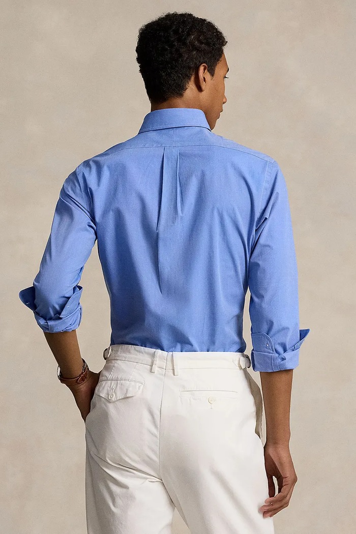 Polo Ralph Lauren Koszula męska bawełniana z elastanem 710928255 niebieski AW25