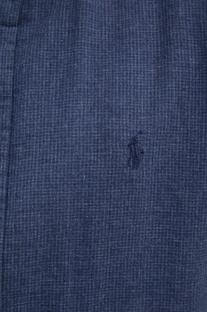 Βαμβακερό πουκάμισο Polo Ralph Lauren 710953352 μπλε AW24