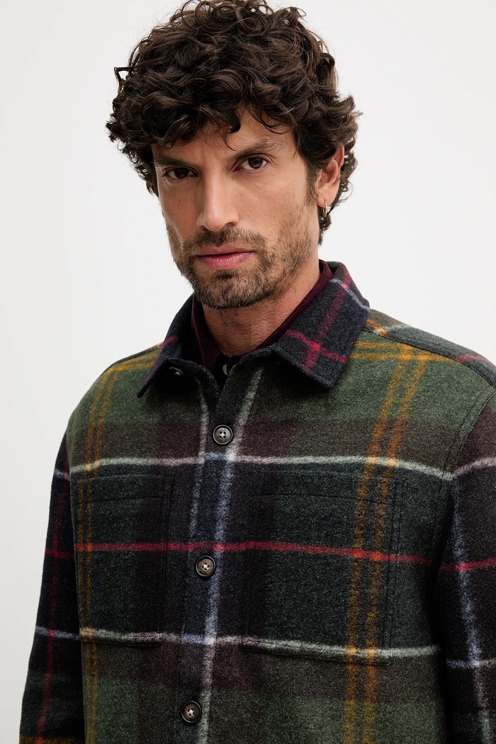 Geacă cu aspect de cămașă Barbour MOS0400 verde