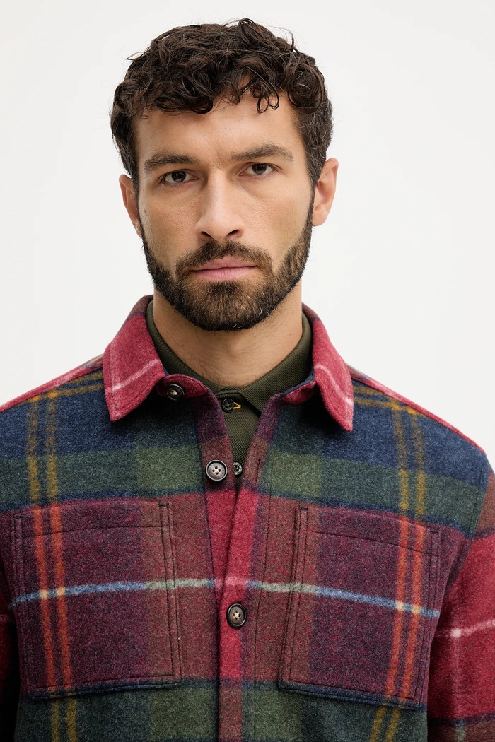 Îmbrăcăminte Barbour Geacă cu aspect de cămașă MOS0400 rosu