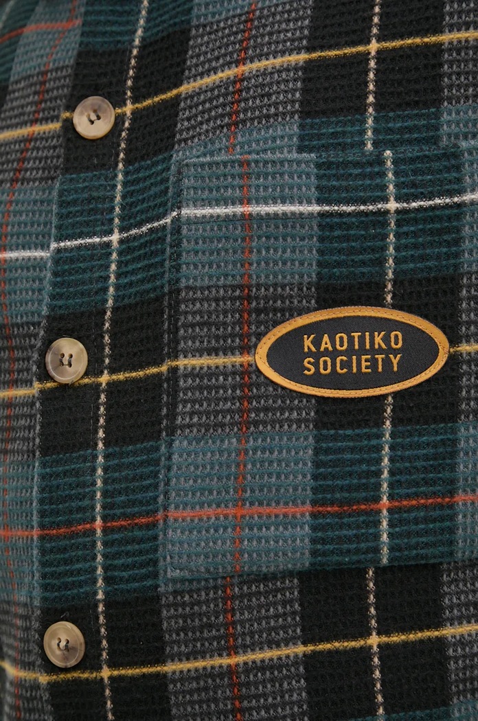 Kaotiko Памучна риза Kaotiko AP001.01.1900 черен AW24