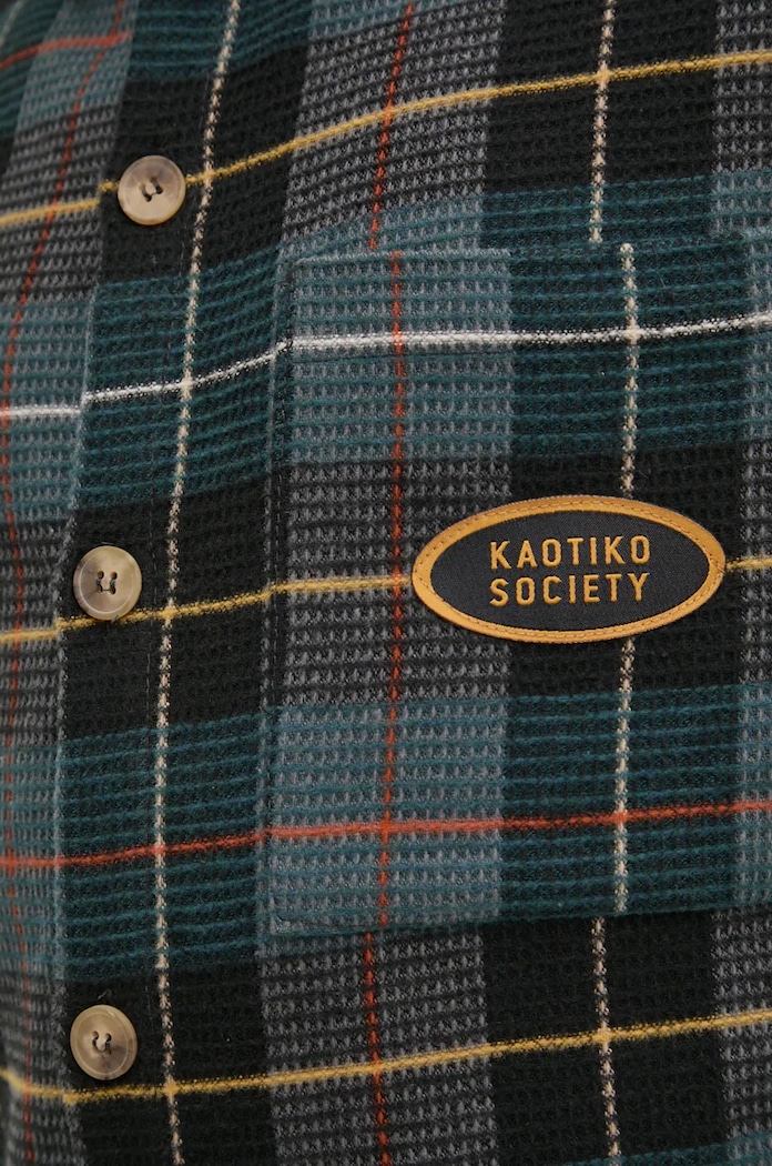 Kaotiko Памучна риза Kaotiko AP001.01.1900 черен AW24